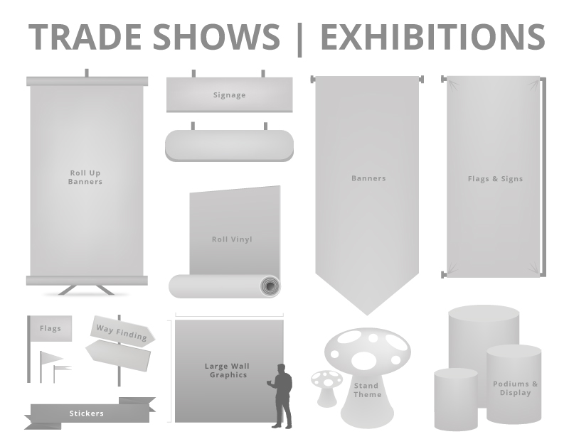 Freelance Trade Stand & Kiosk Designer - Example objects that can be designed!